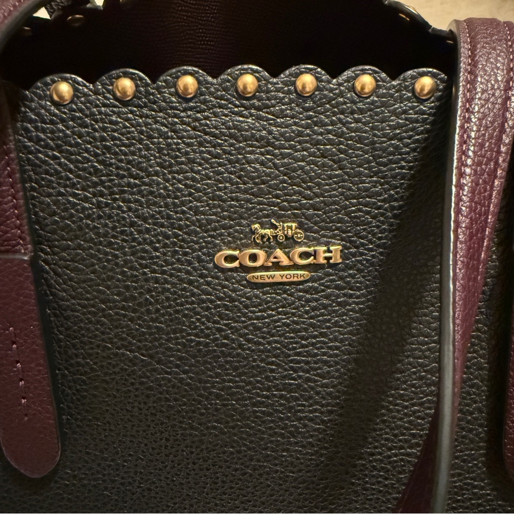 Coach Charlie Carryall with Scallop Rivets Handbag with Shoulder Strap - Picture 7 of 14